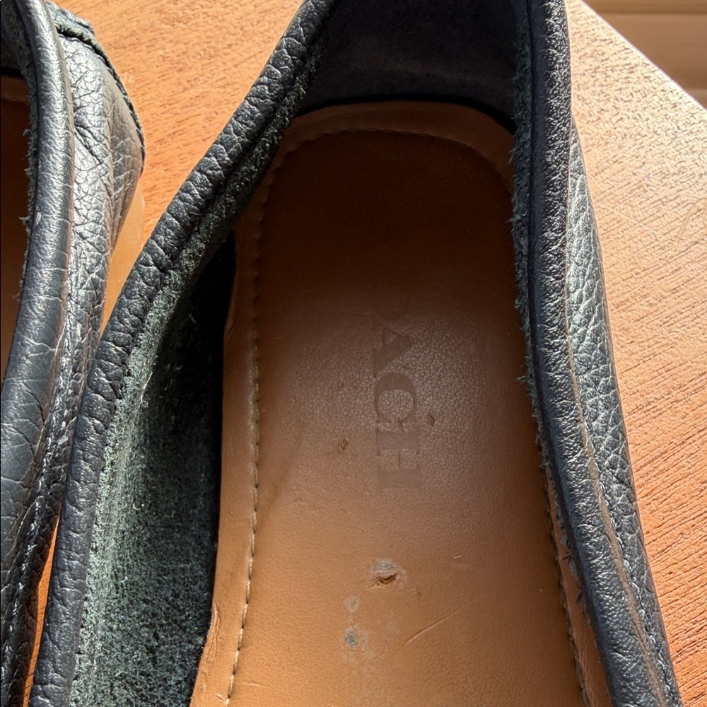 Coach Frederica Black Leather Driving Loafers - Picture 3 of 7